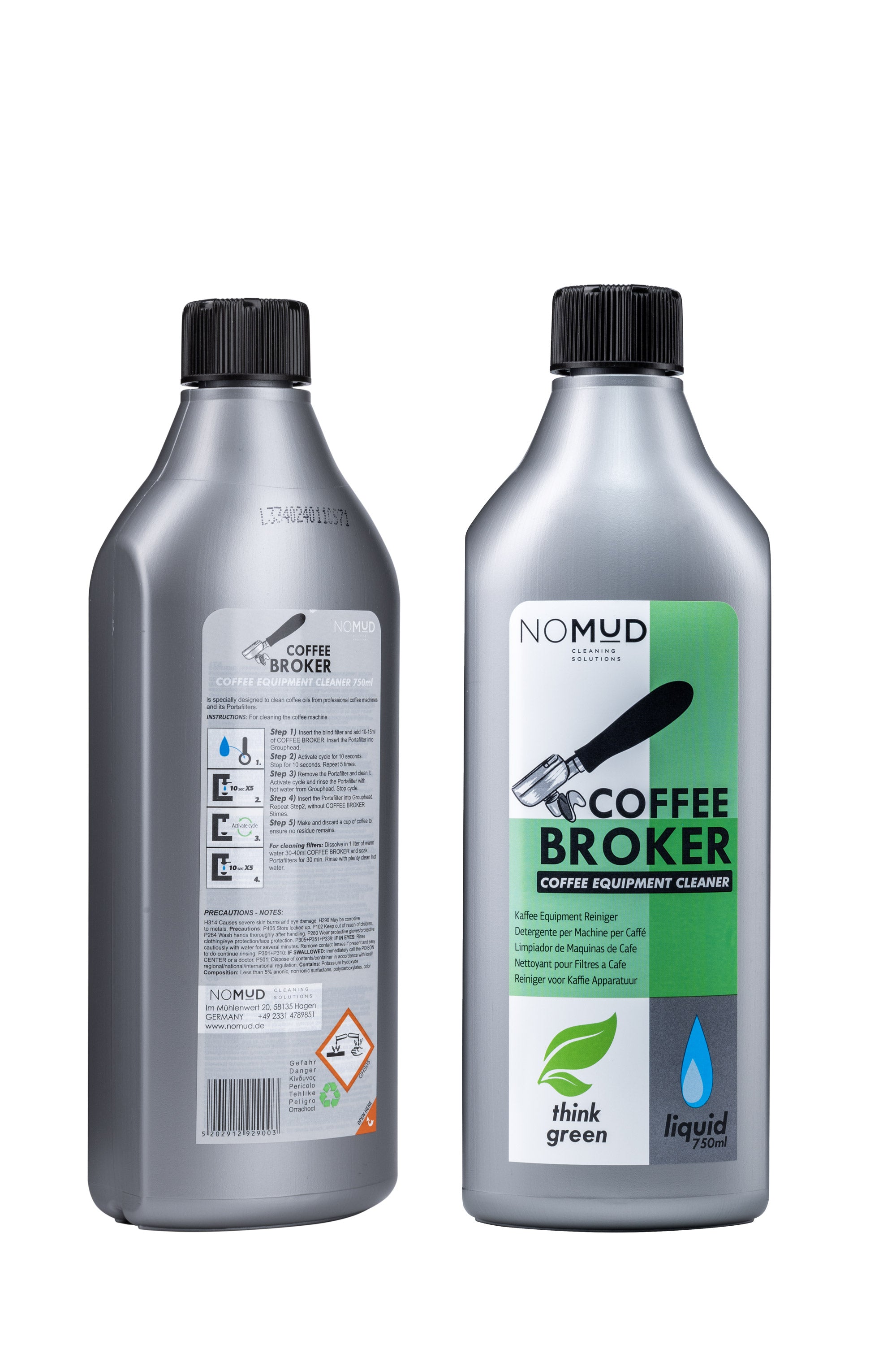 NoMud Coffee Broker Kaffeemaschinenreiniger Equipment Siebträger Liquid 750ml